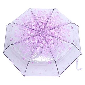 Emoshayoga Rain Umbrella Fashionable Princess Umbrella Exquisite Workmanship for Women Girls(light purple)