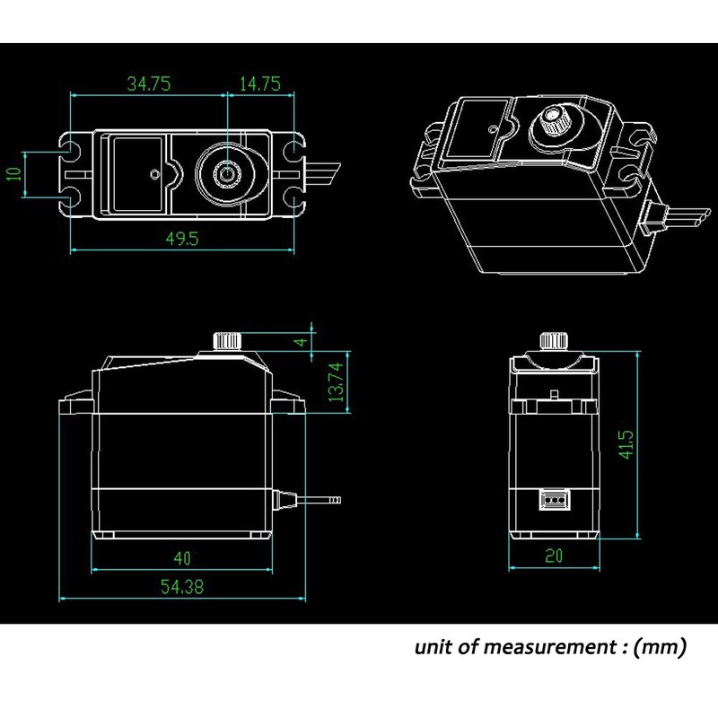 ANNIMOS 20KG RC Servo Digital High Torque Full Metal Gear