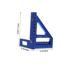 Operitacx Square Tool for Measure Set Square Ruler Protractor Aluminum Triangle Ruler for Woodworking Projects