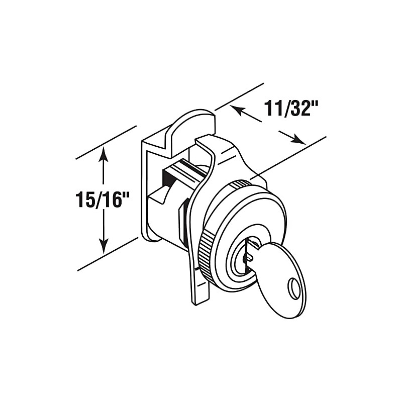 Prime-Line S 4130 Mailbox Lock – Replacement, Multipurpose Mailbox Lock