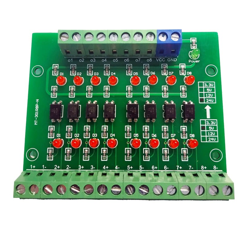 PRACTINET Módulo Optoacoplador de 5 vcd a 24 vcd de