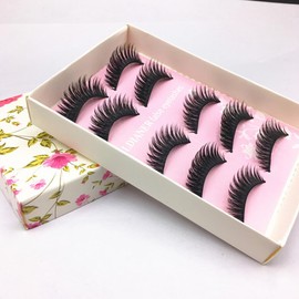 FOMIYES 15pairs Kiss False Lashes Natural Long Thick Safe Odorless Easy Application