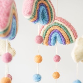 Biome Range Felt Hanging Mobile - Rainbows