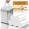 2 Gallon Small Bathroom Trash Bags - White With Handle