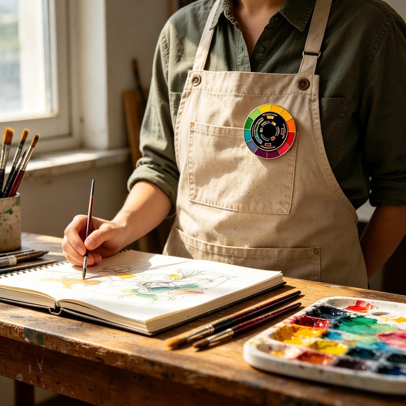 Color Wheel Interactive Spinner Enamel Pins - Color Selection Wheel
