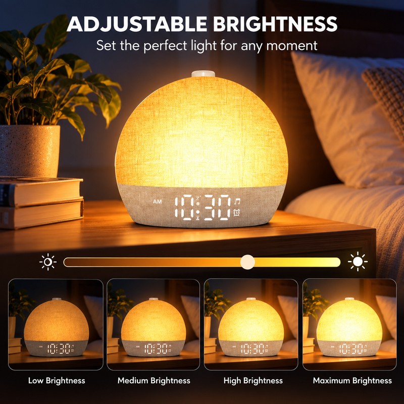 Sunrise Alarm Clock for Bedroom – White Noise Sound Machine