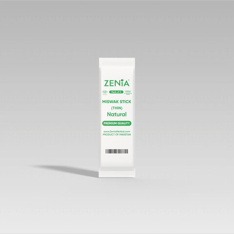 (5 Pack) Thin Zenia Sewak Miswak Natural Toothbrush Thin Sticks