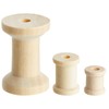 Bright Creations Empty Wooden Spools for Crafts in 3 Sizes