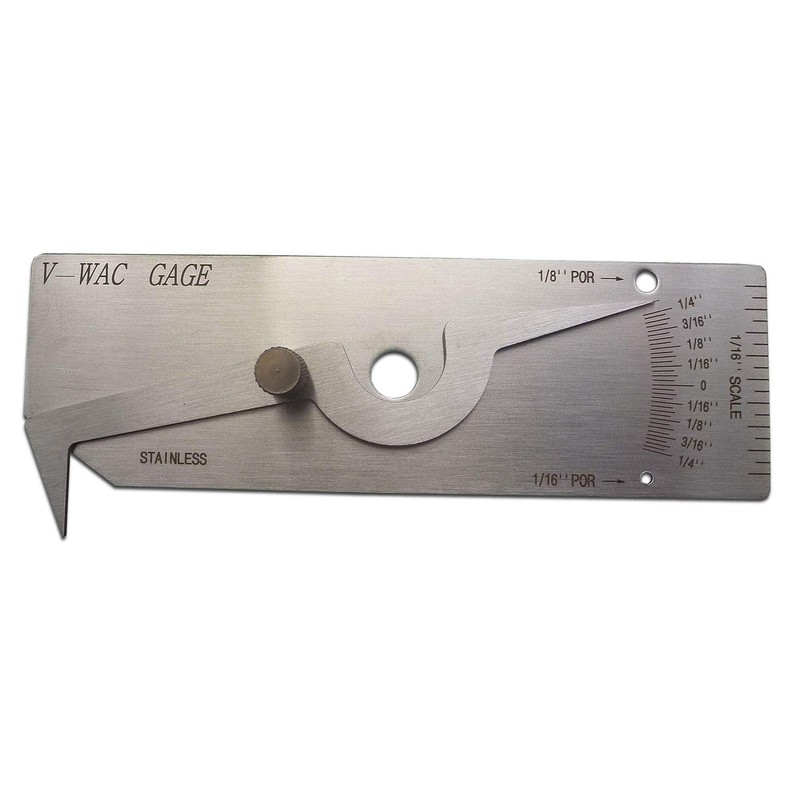 GZTIGWELD V-WAC Single Weld Gage Inch Inspection Gauge Stainless Steel
