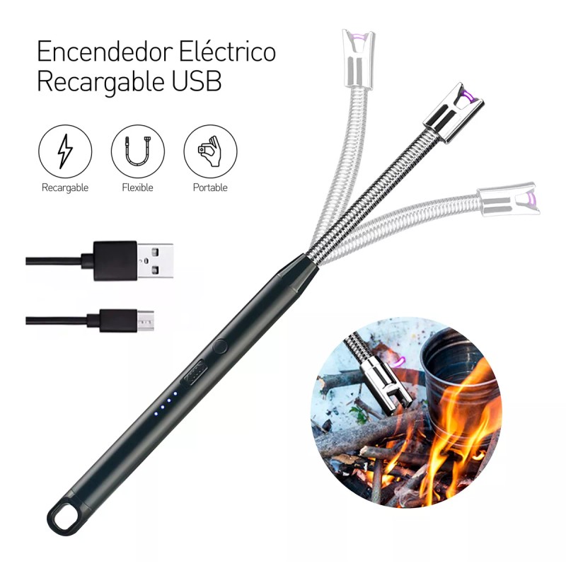 Bluelander Encendedor Eléctrico Para Cocina Carga Usb Portátil Multiuso