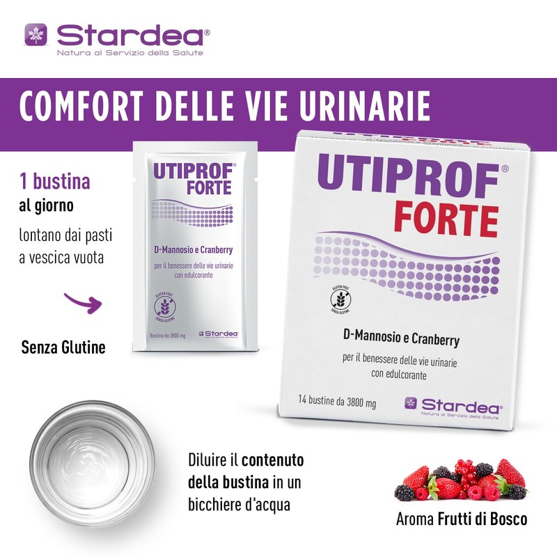 Stardea Utiprof Forte, 14 Bustine, Cistite, D-mannosio Cranberry Propoli Erica