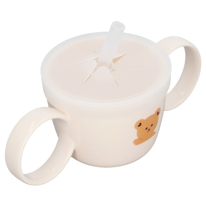 Baby Learning Drinking Cup 200mL Cartoon Animal Print Silicone Training