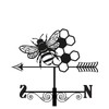 Metal Bee Silhouette Weathervane