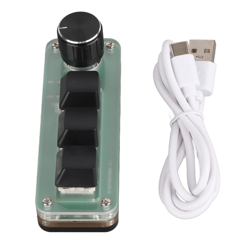 3 Key Small Keypad Multifunctional Shortcut RGB Backlight USB Mechanical