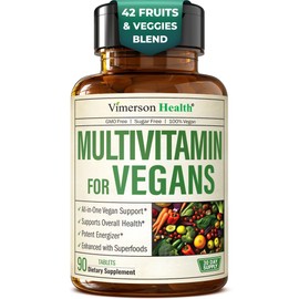 Vegan Multivitamin for Women & Men - Essential Multivitamins & Multiminerals 90 Tablets with Vitamin B12, A, D, C, Zinc, Magnesium & More for Total Body Wellness - 23 Key Nutrients & Vitamins