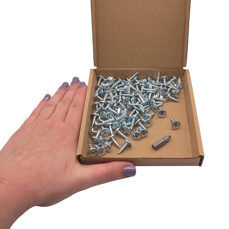 (Pack of 100 pcs) Zinc Plated Steel 4.2 x 16