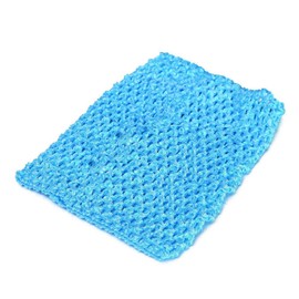 chenpaif 9 Inch Crochet Tube Top Elastic Waistband Headband Girls Tutu Skirt Lake Blue