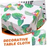 Mikinona Leaves Pattern Tablecloth Picnic Table Cover Iridescent Table Cloth