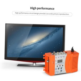 Modulator RF Converter, Weytoll Compact RF Modulator, Audio Video TV Converter, Demodulator Adapter w/Antenna in/Out & Channel Switch RHF UHF Signal Amplifier AC120V