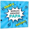 Papa Birthday Card - World's Greatest - Comic Book Pop