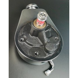 espeedpro21 SBC SB Chevy Chrome Saginaw Power Steering Pump + Aluminum Bracket & Pulley Kit