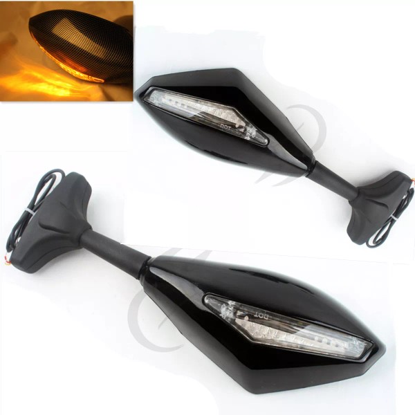 TCMT LED Turn Signal Mirrors Fit For Kawasaki Ninja ZX14