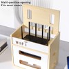 Haiansan Wooden Router Shelf, Desktop WiFi Router Storage Box Modem