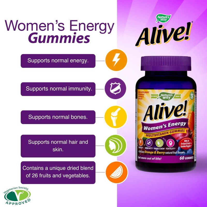 Alive! Women's Energy Multivitamins - 60 chewable Gummies