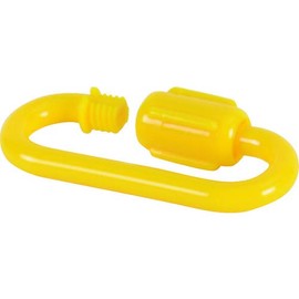 TRUSCO Plastic Carabiner, Yellow, 0.2 inches (6 mm), Pack of 2, TCK6Y x 10 Bags (Case Sale)