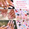 RODAKY Flower Nail Charms 3D Bow Butterfly Charm for Nails