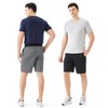 TEX2FIT 2-Pack Men's Athletic Terry Shorts with Elastic Waistband, 2