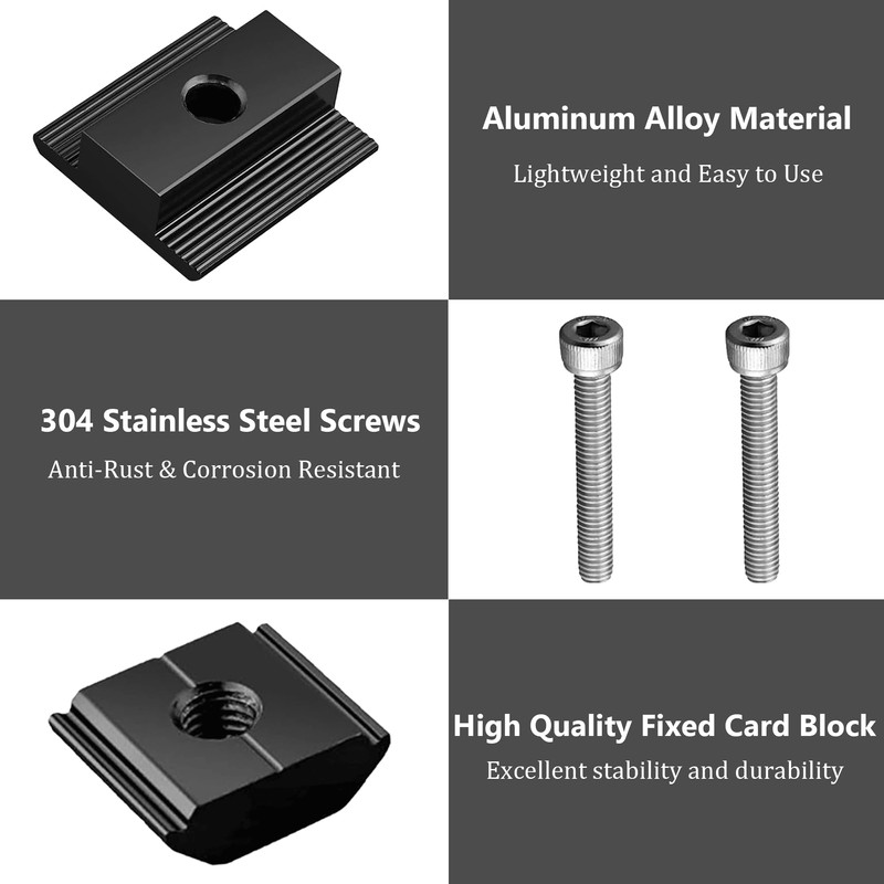 10 Pack Solar Panels Centre Clamps, Aluminium Solar Panel Mounting