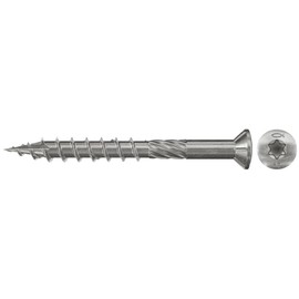 fischer Decking Screws 5.0 x 70 Countersunk Head Partially Threaded Stainless Steel A2 Inner Star Torx Drive for Screwing Patio Planking on Wooden Substructures Pack of 100