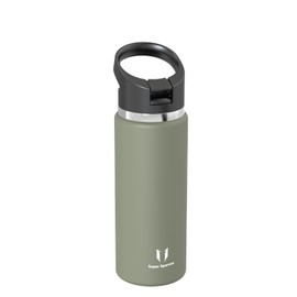 Super Sparrow Water Bottle Insulated - 25 Oz - Wide Mouth SwivelSip Flask - BPA Free, Leak Proof Drink Bottle- Ergonomic Straw Water Bottles for Work, Gym, Travel, Sports, Outdoor