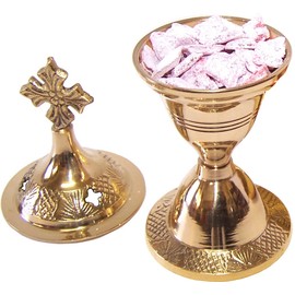 Holy Land Market Heavy Brass Incense Burner (4.8 Inches) - Small with Incense Set or kit