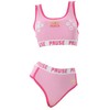 Mobbunny Women Pink Peach Crop Tank Camisole and Panty Sets