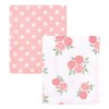 Hudson Baby Infant Girl Silky Plush Blanket, Soft Pink Roses,