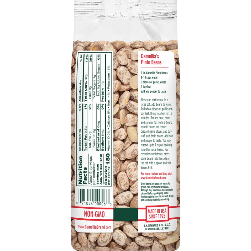 Camellia Brand Dried Pinto Beans – Premium Heirloom Beans for
