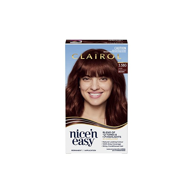 Clairol Nice 'N Easy Permanent Colour 3.5BG Natural Dark Burgundy