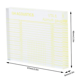 CYTGOUPER Phonograph Tonearms Vta Azimuth Gauge with Clear Lines, Vta Azimuth Gauge Alignment Block Ruler, 67 X 48 X 8mm Turntable Cartridge Alignment to