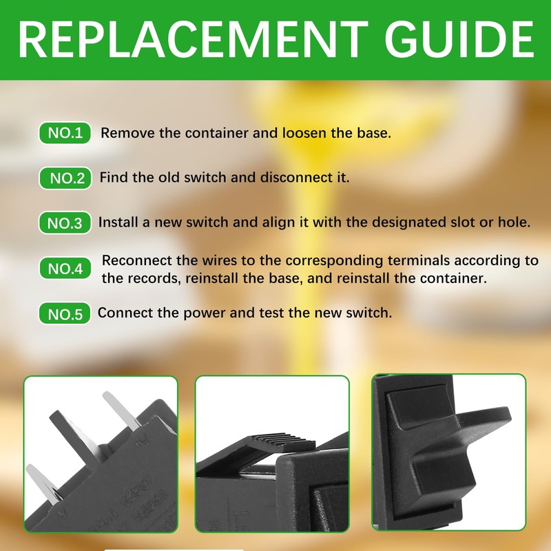 Dkaikai 15758 On/Off Switch Replacement - Compatible with vita-Mix 15758/7500/e310/5200