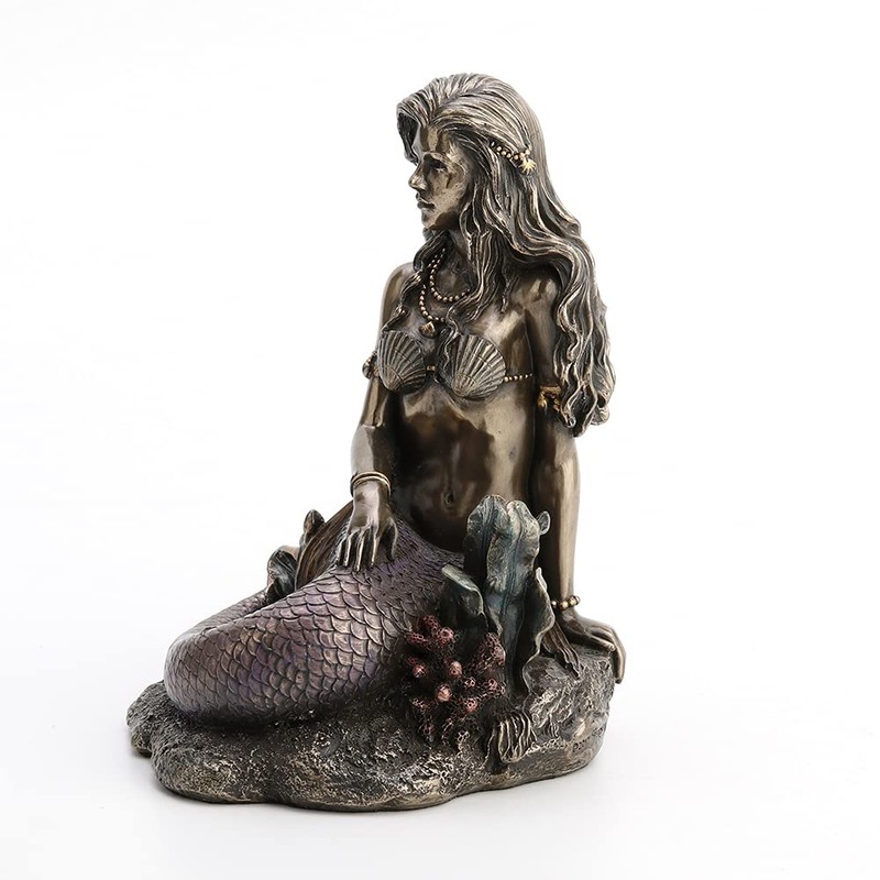VERONESE DESIGN 6 Inch Tall Enchanted Song Mermaid Stting On