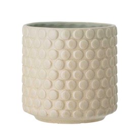 Nordring Ceramic Flower Pot Dotty - colorful Planter, Pot for plants, sukkulents Size M (12,5 cm ø) Dia 5'' H 5'', Stoneware, cloud
