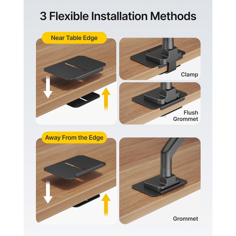 monTEK Adjustable Steel Monitor Mount Reinforcement Plate