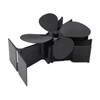 4 Blade Heat Powered Stove Fan Silent Eco Friendly Aluminium
