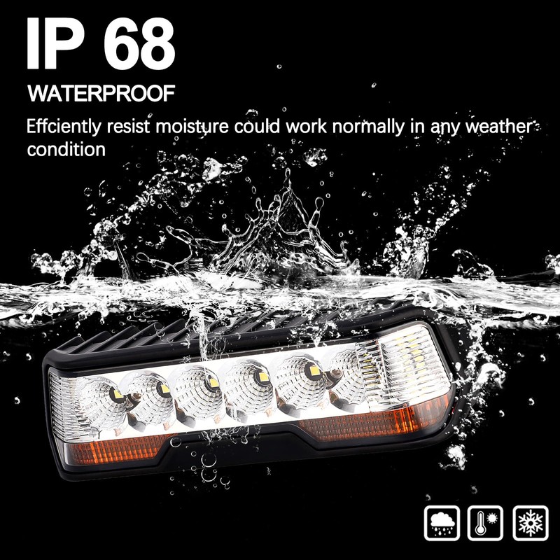 KAWELL 30W Fog Lamp, LED Driving Light, IP68 Waterproof, Work