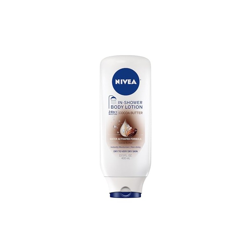 NIVEA In-Shower Cocoa Butter Body Lotion, 13.5 Ounce