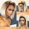 Ombre Blonde Bob Wig Human Hair Glueless 13x4 Lace Front