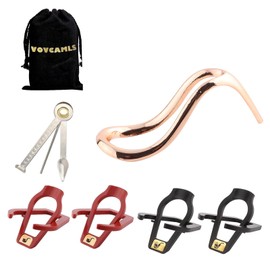 VOVCAMLS Foldable Pipe Stand 5 Pcs Pipe Stand Holder Set Rack Holder Kit Gold(1* Metal Stand, 4* Plastic Stands, 3 in 1 Tool, Velvet Bag)