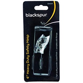 Blackspur - Heavy-Duty Steel Safety Hasp & Staple - 100mm - Black